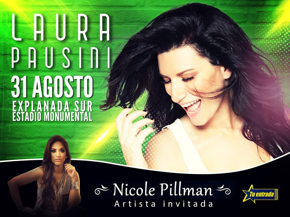 Nicole Pillman artista invitada – Laura Pausini en Lima